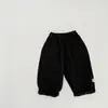 Pantalones Casuales Finos de Estilo Retro Coreano para Niños Niñas Color Sólido Pantalones Machete Pantalones Versátiles para Bebé Otoño