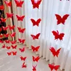 Estilo chino rosa rojo rosa rosa papel corrugado rosa ceremonia de boda fondo de boda decoración festiva centro comercial decoración de escaparate