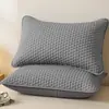 Funda de almohada acolchada, 100% algodón, antiaceite, antisaliva y resistente a la suciedad, nuevo estilo 2026, 100% algodón puro, se vende en pares, con una capa a prueba de sudor y aislante