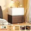 Mesita de noche de Acero y Viento Usada Acero al Carbono Madera Metálica Hogar Dormitorio Arte en Hierro Almacenamiento Pequeño Gabinete con Cajón Libre de Formaldehído