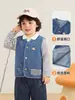 Ropa infantil Kaka Panda, chaleco de mezclilla para niños, cárdigan para niñas, atuendo de otoño para bebés, chaleco para bebés