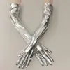 Guantes Largos de Charol para Halloween para Mujer, Accesorios de Disfraz Sexy para Fiesta, Cosplay, Performance