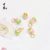 Colgante Flor de Esmalte Azul Antiguo Accesorios para Joyería Hechos a Mano DIY Materiales para Pulsera Collar Pendiente