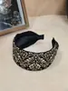 2026 Nuevo Producto Nuevo Estilo Chino Estilo Nacional Diadema con Hilo Dorado Jacquard Diadema Fina de Esponja Tacto de Alta Gama Corona Alta Pasador Ancho