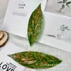 Impresión 3D Simulación de Navegación Suave de Hojas Falsas DIY Evergreen, Hojas Artificiales para Decoración de Interiores Accesorios de Pared