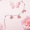 Pulsera de Cristal de Fresa de Moda Estilo Coreano para Mujer Pulsera Pequeña Fresca Estilo Mori Flor de Durazno Pulsera de Cristal