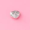 Conejito de plata esterlina s925, conejito tailandés de plata, frijol enamorado, cuentas de frijol de plata del zodíaco, pulsera, collar, accesorios de joyería de plata