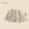 Roupas Infantis Roupa Externa para Meninas Outono 2026 Novo Estilo Moda Infantil Casual Blusa Gola Redonda Roupa Primavera Outono Roupas para Bebê Menina
