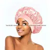 Touca de Dormir Adulto Elástica de Cor Sólida com Aba Larga Transfronteiriça, Touca de Banho da Moda para Cuidados com o Cabelo, Feminina e Masculina, Touca de Cetim para Quimioterapia