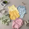 Conjunto de Dos Piezas de Verano Nuevo para Bebé 2026, Ropa de Verano para Niños y Niñas, Conjunto de Dos Piezas de Chaleco y Shorts, Moderno