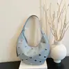 Bolso Retro Elegante Tipo Bollo Transfronterizo para Mujer 2026 Nuevo de Moda Tendencia Remache Luna Creciente Gran Capacidad Bolso de Hombro