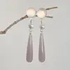 [Viaje a Jiangnan] Nuevos Pendientes de Gota de Agua Estilo Antiguo Chino de Hada, Pendientes de Perlas Estilo Nacional, Accesorios Versátiles para Orejas Hanfu y Cheongsam
