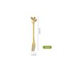 Cuchara Creativa de Acero Inoxidable con Forma de Hoja Cuchara Dorada para Café de Alto Valor de Color Tenedor para Fruta Cuchara para Postre Cuchara para Mezclar Helado
