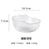 Bol para Ensalada, Plato para Frutas, Mesa de Café para Sala de Estar en Casa, Bol de Vidrio Irregular con Borde Dorado, Plato de Lujo Ligero, Set de Bocadillos, Vajilla