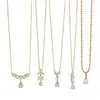 Collar de acero inoxidable con colgante geométrico de gota de agua, estilo ins de lujo cruzado, chapado en oro de 18 quilates, joyería impermeable, accesorio de diseño de nicho