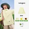 Jaqueta Corta Vento Macia para Meninas Pudding Haru Coleção Primavera 2026 Estilo Simples Fresco Infantil Jaqueta com Capuz Três Provas