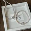 Pulsera de Banda Azul Estilo Ins con Cuentas Checas Redondas Perlas Swarovski Mariposa de Circonita Completa para Mujer Versátil de Gama Alta Nicho Cordón Elástico