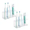 2 Peças Suporte de Armazenamento para Escova de Dentes Elétrica Inteligente com Parafusos Suporte para Pasta de Dente e Escova de Dentes de Banheiro Suporte de Armazenamento para Escova de Dentes de Parede