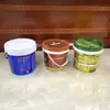 Cubo de Plástico Blanco PP Cubo para Pintura Boca Ancha 5 Litros Cubo de Plástico para Tinta Pegamento Pintura Cubo Químico Cubo Redondo para Látex