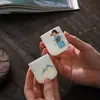 Taza Maestra de Porcelana de Jade de Sebo Quemado Liso Taza Individual Cerámica Taza de Té Pequeña Taza de Té Personal Juego de Té Kung Fu Taza de Té