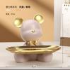 Decoração de armário de TV de entrada da sala de estar Violência Urso Desktop Key Storage Ornaments Home Move Gift Light Luxury High-end