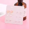 Aretes de una semana 6 pares de aretes de amor coreanos aretes de temperamento fresco deletrean mucho suministro de AliExpress wish