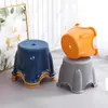 Taburete Bajo con Alta Capacidad de Carga, Taburete Pequeño de Plástico para Uso Doméstico, Taburete Infantil, Taburete Redondo, Taburete de Goma Engrosado Antideslizante, Reposapiés
