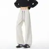 Pantalones Largos de Costura en el Tobillo de Nuevo Color Bloque para Hombre Otoño 2026 con Cinturón de Talla Grande, Pantalones Rectos Versátiles Casuales de Color Bloque