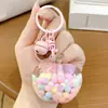 Llavero Colgante de Gominola Rosa Linda de Dibujos Animados Decoración de Coche Llavero para Bolso de Pareja Estudiante Regalo Venta al por Mayor
