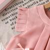 Vestido de Niña Exportación Ropa Infantil 2025 Verano Nuevo Lazo Estéreo Francés Manga Corta Plisado Vestido de Princesa