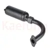 Tubo de escape desmontable para mini bicicleta para tubo de escape de 50CC 80CC silenciador chimenea fila de hierro negro