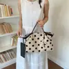 Bolso de Hombro Único para Mujer 2026 Nuevo Bolso de Mano de Lunares Estilo Ins Bolso de Playa para Vacaciones de Verano Bolso de Compras Artístico Moderno