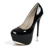 Zapatos de Plataforma Impermeables para Mujer de Tacón Alto, Zapatos Sexy para Dormitorio, Zapatos de Talla Grande para Mujer, Zapatos de Salón Individuales de Punta Redonda con Tacón de Aguja para Otoño e Invierno