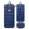 Maleta de Equipaje Universal Plegable con Ruedas Expansible 158 Maleta de Facturación para Aerolínea Capacidad Extra Grande Bolsa para Estudiar en el Extranjero Mudanzas Viajes
