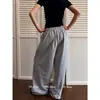 Parche de letra elástico para comercio transfronterizo, pantalón casual deportivo de estilo americano con bolsillo de solapa y cordón