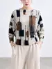 Top de manga larga Miyake para mujer, adecuado para primavera y otoño, estilo holgado y casual, jersey de manga murciélago, camiseta de manga larga moderna y elegante