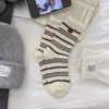 Calcetines Rayados de Terciopelo de Visón para Mujer, Calcetines de Algodón a Media Pantorrilla con Botón de Huevo para Otoño e Invierno, Calcetines Holgados Europeos Retro Estampados, Cálidos
