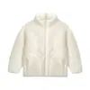 Jaqueta infantil de fleece para meninos e meninas, outono e inverno, espessada com forro de pelúcia, estilo pai-filho, peça superior leve e quente, uniforme escolar