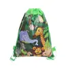 Amazon Venta Caliente Dinosaurio Dibujo Animado No Tejido Bolsa de Lazo Bolsa de Cuerdas Regalo para Niños Bolsa de Natación Bolsa de Regalo