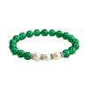 Pulsera de Calcedonia Verde Natural Aiyu Pulsera de Perlas de Agua Dulce Fábrica de Cristal de Ágata Venta al por Mayor Dropshipping S3051701