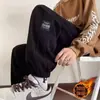 Calça esportiva casual de veludo cotelê para homens, calça jogger de inverno, calça de moletom espessa forrada com fleece para outono e inverno, calça de outono para homens