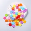 Kit de Materiais de Botões Plásticos DIY para Crianças do Jardim de Infância: Coração, Flor, Estrela, Animal, Botões Coloridos Mistos