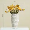 Jarrón de Cerámica Retro Shumen Estilo Wabi-Sabi Decorativo Hogar Sala de Estar Arreglo Floral Nicho Diseño Florero