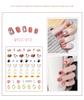 Pegatinas de uñas de dibujos animados de oso coreano estilo ins, lindas pegatinas de animales, parches de decoración de uñas con diseño de unicornio y flores, aha