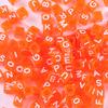 Cuentas acrílicas con letras mixtas monocromáticas de 6 mm, hechas a mano, para collar, pulsera, accesorios para el cabello