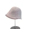 Gorro de Lana de Punto de Color Sólido con Borde Enrollado Estilo Japonés para Mujer, Versátil Sombrero de Pescador Cubo Artístico de Invierno, Cálido y Acogedor, Tendencia
