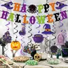Banderas de Decoración de Bruja para Fiesta de Halloween Transfronteriza, Banderines para Atmósfera de Bar Espeluznante, Decoraciones Colgantes Espirales