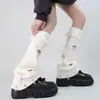 Calcetines de Pierna Ancha de Punto con Agujeros Personalidad Subcultura Agujero-Agujero Calcetines de Mendigo Boca Ancha Cubre Pierna de Montón para Mujer Otoño e Invierno Cálidos