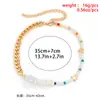 Collar de Perlas Perfiladas Mezcla y Combinación Estilo Barroco Transfronterizo Europeo y Americano Cadena de Joyería Personalizada Simple de Estrella y Perla de Arroz de Aleación