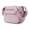 Bolsa Transversal Feminina de Tecido Oxford Lona Leve Multicamadas Casual Bolsa de Ombro de Grande Capacidade (caqui)